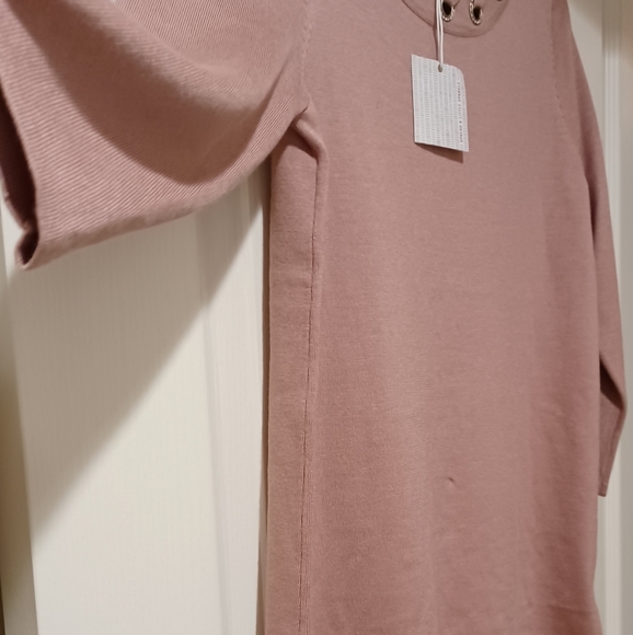 CABLE & GAUGE RAYON PINK MAUVE TOP RHINESTONES ACC - Picture 5 of 10